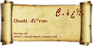 Chudi Áron névjegykártya