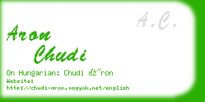 aron chudi business card